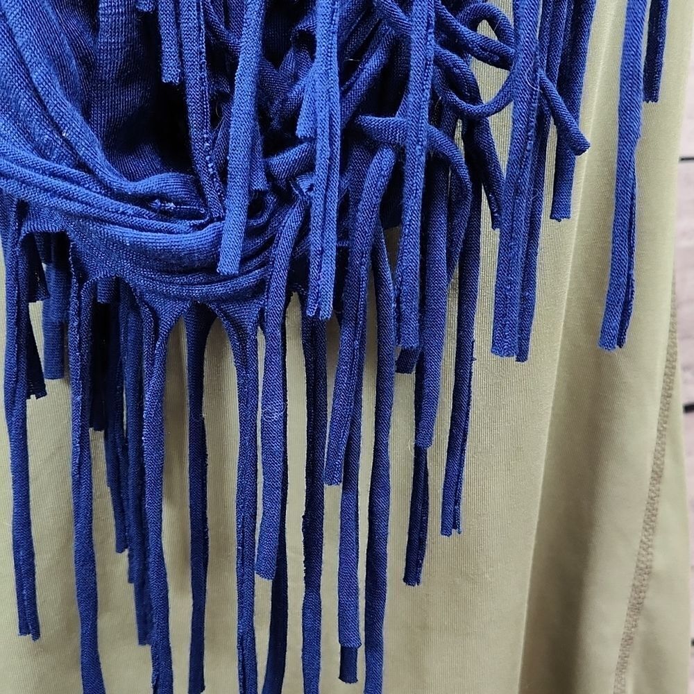 💜Blue Infinity Fringed Scarf - Picture 3 of 3